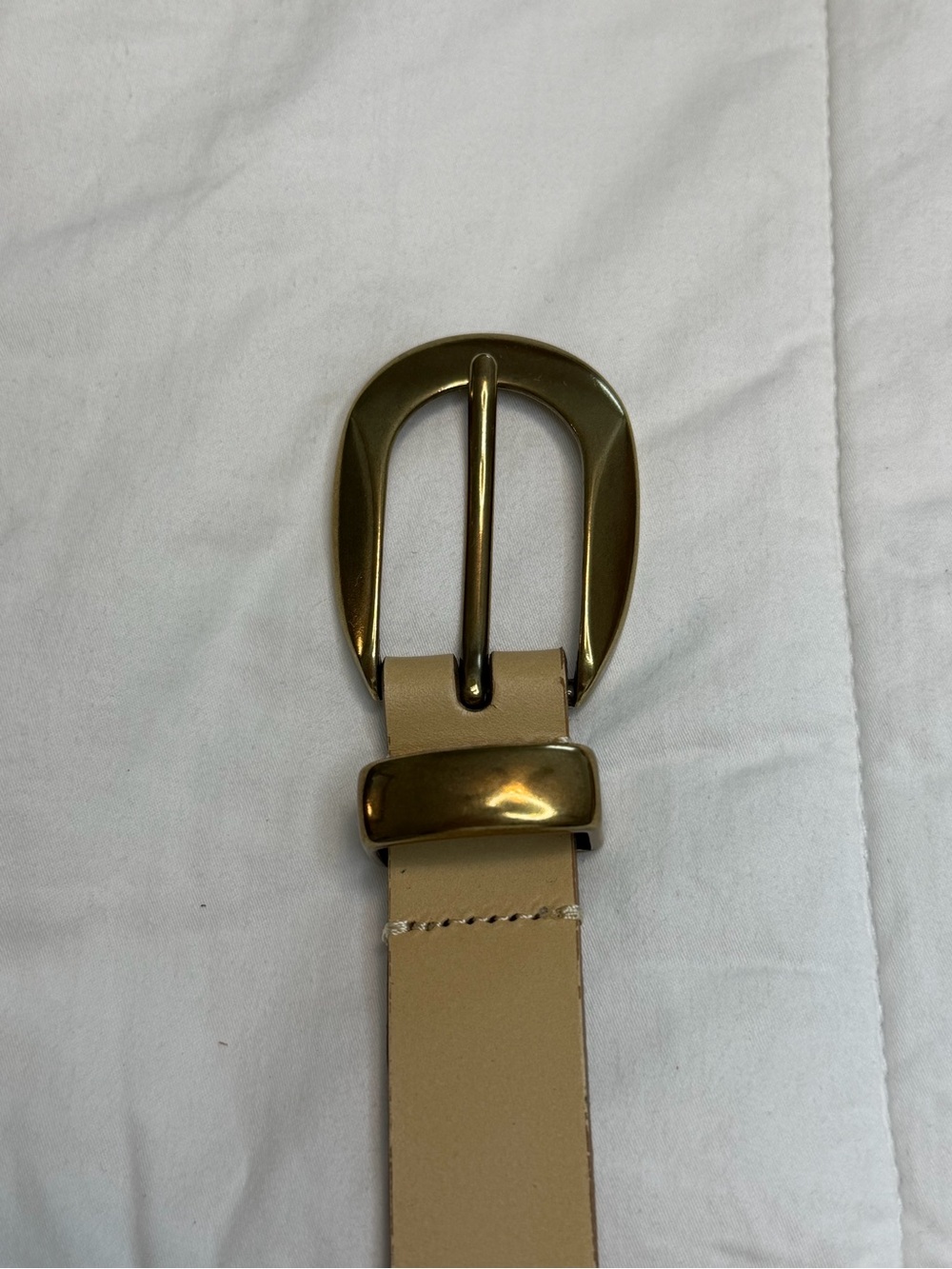 Lucky Brand Vachetta Genuine Leather Belt Size M NWT Brass Buckle
